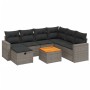 Set de sofás de jardín 8 pzas y cojines ratán sintético gris de vidaXL, Conjuntos de jardín - Ref: Foro24-3264854, Precio: 44...