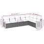 Set de comedor de jardín 7 pzas y cojines ratán sintético negro by vidaXL, Garden sets - Ref: Foro24-3260109, Price: 453,50 €...