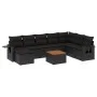 Set de sofás de jardín 8 piezas y cojines ratán sintético negro by vidaXL, Modular outdoor sofas - Ref: Foro24-3224697, Price...