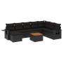 Set de sofás de jardín 8 piezas y cojines ratán sintético negro by vidaXL, Modular outdoor sofas - Ref: Foro24-3224697, Price...