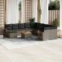 Set de sofás de jardín 12 pzas con cojines ratán sintético gris by vidaXL, Modular outdoor sofas - Ref: Foro24-3224863, Price...
