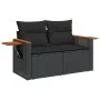 Set de sofás de jardín 6 piezas y cojines ratán sintético negro by vidaXL, Garden sets - Ref: Foro24-3226818, Price: 401,08 €...