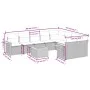 Garden sofa set 10 pieces with gray synthetic rattan cushions by vidaXL, Garden sets - Ref: Foro24-3227152, Price: 588,16 €, ...