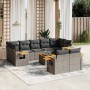 Set de sofás de jardín 10 pzas con cojines ratán sintético gris by vidaXL, Garden sets - Ref: Foro24-3227138, Price: 590,43 €...