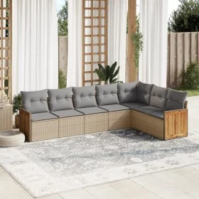 Set sofás de jardín 7 piezas y cojines ratán sintético beige by vidaXL, Garden sets - Ref: Foro24-3227711, Price: 459,56 €, D...