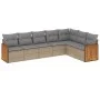 Set sofás de jardín 7 piezas y cojines ratán sintético beige by vidaXL, Garden sets - Ref: Foro24-3227711, Price: 459,56 €, D...