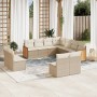 Gartensofa-Set 11-teilig mit Kissen aus synthetischem Rattan in Beige. von vidaXL, Gartensets - Ref: Foro24-3227766, Preis: 6...