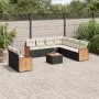 Set de sofás de jardín 10 pzas cojines ratán sintético negro by vidaXL, Garden sets - Ref: Foro24-3227785, Price: 604,99 €, D...