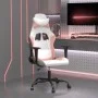 Gaming-Massagestuhl aus weißem und rosa Kunstleder von vidaXL, Gaming-Stühle - Ref: Foro24-345408, Preis: 113,52 €, Rabatt: %