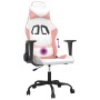 Gaming-Massagestuhl aus weißem und rosa Kunstleder von vidaXL, Gaming-Stühle - Ref: Foro24-345408, Preis: 114,43 €, Rabatt: %