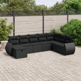 Set de sofás de jardín 8 piezas y cojines ratán sintético negro by vidaXL, Garden sets - Ref: Foro24-3264201, Price: 544,10 €...