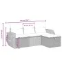 Juego de sofás jardín 4 pzas con cojines ratán sintético negro by vidaXL, Garden sets - Ref: Foro24-3264061, Price: 290,11 €,...