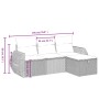 Juego de sofás jardín 4 pzas con cojines ratán sintético negro by vidaXL, Garden sets - Ref: Foro24-3264061, Price: 269,39 €,...