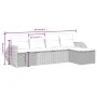 Gartenmöbel-Set 5-teilig mit schwarzen Polstern aus synthetischem Rattan von vidaXL, Gartensets - Ref: Foro24-3264082, Preis:...