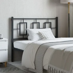 Black metal headboard 107 cm by vidaXL, Headboards and footboards - Ref: Foro24-374271, Price: 36,00 €, Discount: %