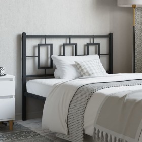 Cabecero de metal negro 107 cm de vidaXL, Cabeceros y pies de cama - Ref: Foro24-374271, Precio: 36,52 €, Descuento: %