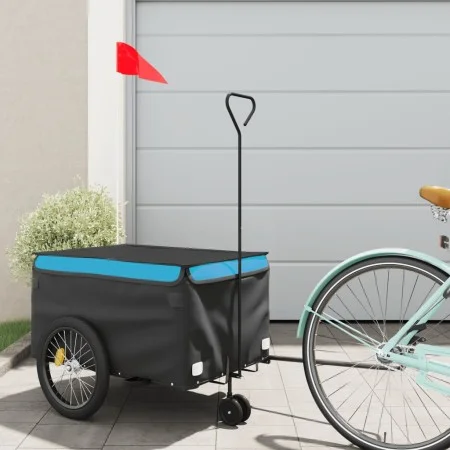 Fahrradanhänger aus schwarzem und blauem Eisen, 30 kg. von vidaXL, Fahrradanhänger - Ref: Foro24-94100, Preis: 96,85 €, Rabat...