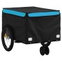 Remolque para bicicleta hierro negro y azul 30 kg