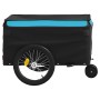 Remolque para bicicleta hierro negro y azul 30 kg