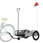 Fahrradanhänger aus Eisen und grauem Oxford-Stoff von vidaXL, Fahrradanhänger - Ref: Foro24-94189, Preis: 84,29 €, Rabatt: %