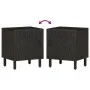 Mesitas de noche 2 uds madera maciza de mango negro 40x33x46 cm by vidaXL, Nightstands - Ref: Foro24-356816, Price: 66,70 €, ...