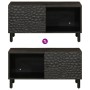 Mesa de centro madera maciza de mango negra 80x50x40 cm by vidaXL, Coffee table - Ref: Foro24-356823, Price: 71,38 €, Discoun...