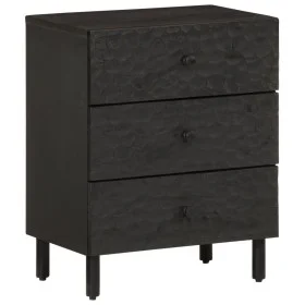 Massiver schwarzer Mangoholz-Nachttisch 50x33x60 cm von vidaXL, Nachttische - Ref: Foro24-356828, Preis: 96,53 €, Rabatt: %