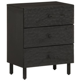 Mesita de noche madera maciza de mango negra 50x33x60 cm by vidaXL, Nightstands - Ref: Foro24-356828, Price: 97,88 €, Discoun...