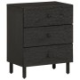 Mesita de noche madera maciza de mango negra 50x33x60 cm de vidaXL, Mesitas de noche - Ref: Foro24-356828, Precio: 97,82 €, D...