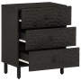 Mesita de noche madera maciza de mango negra 50x33x60 cm de vidaXL, Mesitas de noche - Ref: Foro24-356828, Precio: 97,82 €, D...