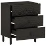 Mesita de noche madera maciza de mango negra 50x33x60 cm de vidaXL, Mesitas de noche - Ref: Foro24-356828, Precio: 96,53 €, D...
