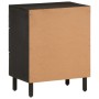 Mesita de noche madera maciza de mango negra 50x33x60 cm de vidaXL, Mesitas de noche - Ref: Foro24-356828, Precio: 97,82 €, D...