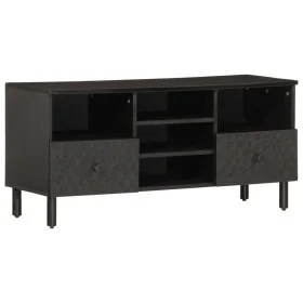 TV-Möbel aus massivem schwarzen Mangoholz 100x33x46 cm von vidaXL, TV-Möbel - Ref: Foro24-356837, Preis: 78,46 €, Rabatt: %