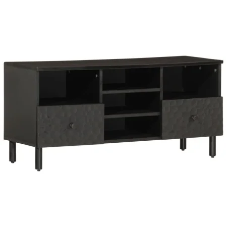 TV-Möbel aus massivem schwarzen Mangoholz 100x33x46 cm von vidaXL, TV-Möbel - Ref: Foro24-356837, Preis: 78,46 €, Rabatt: %