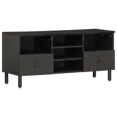 TV-Möbel aus massivem schwarzen Mangoholz 100x33x46 cm von vidaXL, TV-Möbel - Ref: Foro24-356837, Preis: 79,18 €, Rabatt: %
