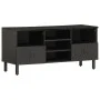 TV-Möbel aus massivem schwarzen Mangoholz 100x33x46 cm von vidaXL, TV-Möbel - Ref: Foro24-356837, Preis: 78,46 €, Rabatt: %