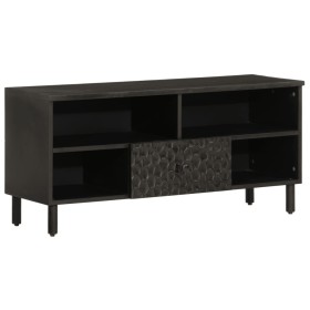 Mueble de TV madera maciza de mango negro 100x33x46 cm by vidaXL, TV Furniture - Ref: Foro24-356835, Price: 68,18 €, Discount: %