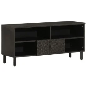 TV-Möbel aus massivem schwarzen Mangoholz 100x33x46 cm von vidaXL, TV-Möbel - Ref: Foro24-356835, Preis: 67,55 €, Rabatt: %