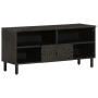 TV-Möbel aus massivem schwarzen Mangoholz 100x33x46 cm von vidaXL, TV-Möbel - Ref: Foro24-356835, Preis: 68,18 €, Rabatt: %