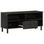 Mueble de TV madera maciza de mango negro 100x33x46 cm de vidaXL, Muebles TV - Ref: Foro24-356835, Precio: 67,55 €, Descuento: %