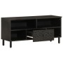 TV-Möbel aus massivem schwarzen Mangoholz 100x33x46 cm von vidaXL, TV-Möbel - Ref: Foro24-356835, Preis: 68,18 €, Rabatt: %