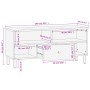 TV-Möbel aus massivem schwarzen Mangoholz 100x33x46 cm von vidaXL, TV-Möbel - Ref: Foro24-356835, Preis: 68,18 €, Rabatt: %