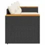 Sofá de jardín de 3 plazas con cojines ratán sintético negro by vidaXL, Outdoor sofas - Ref: Foro24-365829, Price: 236,11 €, ...