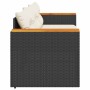 Sofá de jardín de 3 plazas con cojines ratán sintético negro by vidaXL, Outdoor sofas - Ref: Foro24-365829, Price: 198,63 €, ...