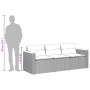 Sofá de jardín de 3 plazas con cojines ratán sintético negro by vidaXL, Outdoor sofas - Ref: Foro24-365829, Price: 198,63 €, ...
