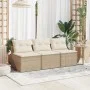 Gartensofa ohne Armlehnen, 2 Stück, mit PE-Rattan-Kissen in Beige. von vidaXL, Outdoor-Sofas - Ref: Foro24-365834, Preis: 163...