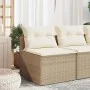 Gartensofa ohne Armlehnen, 2 Stück, mit PE-Rattan-Kissen in Beige. von vidaXL, Outdoor-Sofas - Ref: Foro24-365834, Preis: 163...