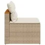 Gartensofa ohne Armlehnen, 2 Stück, mit PE-Rattan-Kissen in Beige. von vidaXL, Outdoor-Sofas - Ref: Foro24-365834, Preis: 163...