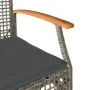 Gartenstühle mit Kissen, 2 Stück, PE-Rattan in Grau und Akazienholz von vidaXL, Gartenstühle - Ref: Foro24-366248, Preis: 133...