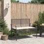 Banco de jardín con cojín ratán sintético negro y madera acacia by vidaXL, garden benches - Ref: Foro24-366255, Price: 90,57 ...